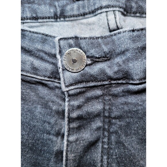 Kenzo Distressed Black Gray Jeans Button Fly Ripped Skinny Fit Womens Size W34 - Picture 3 of 12